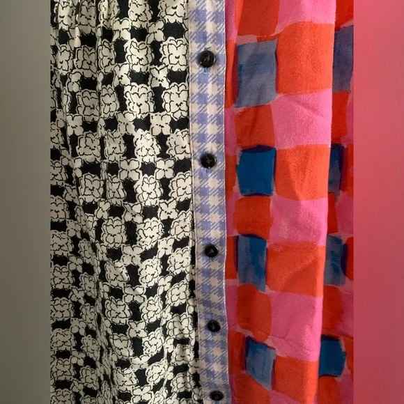 RARE Maeve Anthropologie Paz Buttondown Shirt Floral Patchwork Size XS - Picture 5 of 7